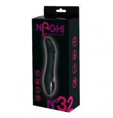 Черный вибратор NAGHI NO.32 - 15 см.