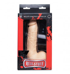 Телесный фаллоимитатор REALSTUFF 8INCH DONG WITH SUCTION CUP - 20 см.