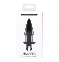 Черный конический анальный вибратор HUMPER 3.5INCH VIBRATOR