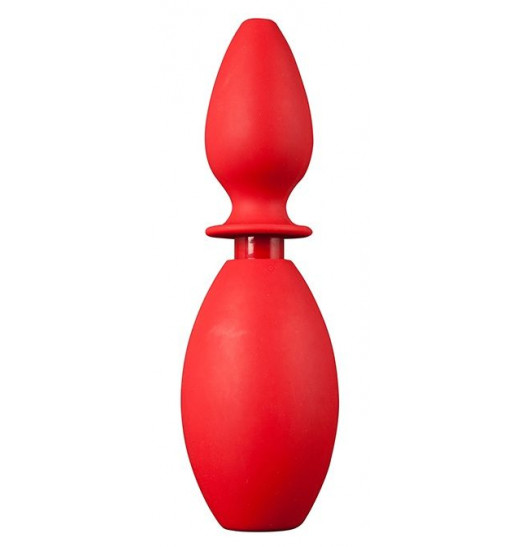 Красный анальный душ с насадкой-пробкой