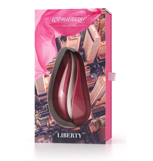 Красный бесконтактный клиторальный стимулятор Womanizer Liberty