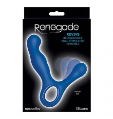 Синий стимулятор простаты с вибрацией Revive Prostate Massager