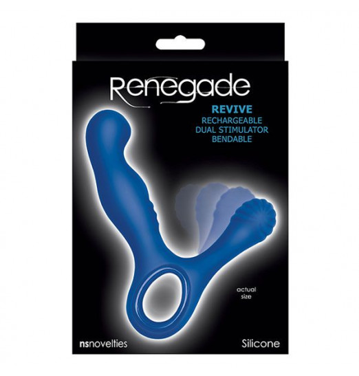 Синий стимулятор простаты с вибрацией Revive Prostate Massager