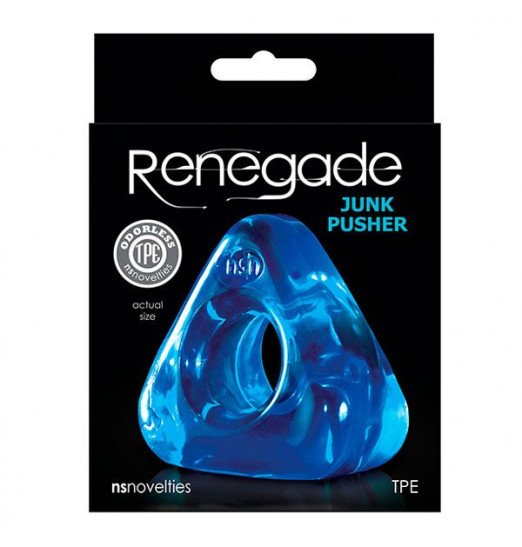Синее треугольное эрекционное кольцо RENEGADE JUNK PUSHER Синее треугольное эрекционное кольцо RENEGADE JUNK PUSHER