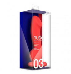 Красный перезаряжаемый вибратор VIBE 03 - 18,5 см.