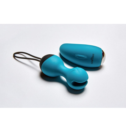 Бирюзовые виброшарики с вибропультом SuperNova Бирюзовые виброшарики с вибропультом SuperNova