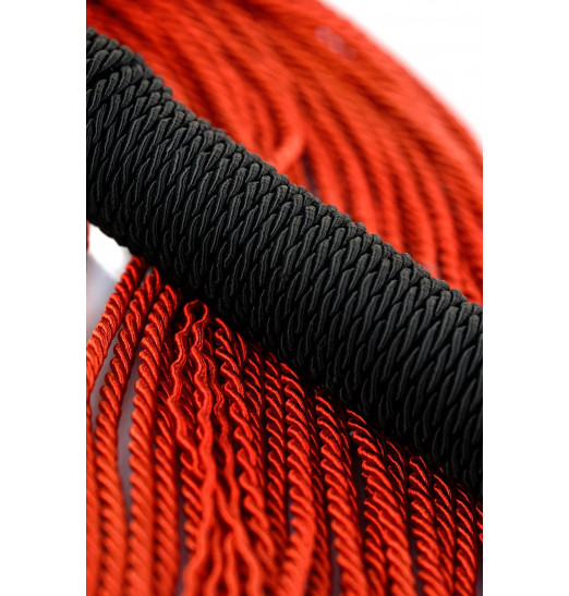 Красно-черный флоггер из веревки TOYFA Theatre - 48,5 см.