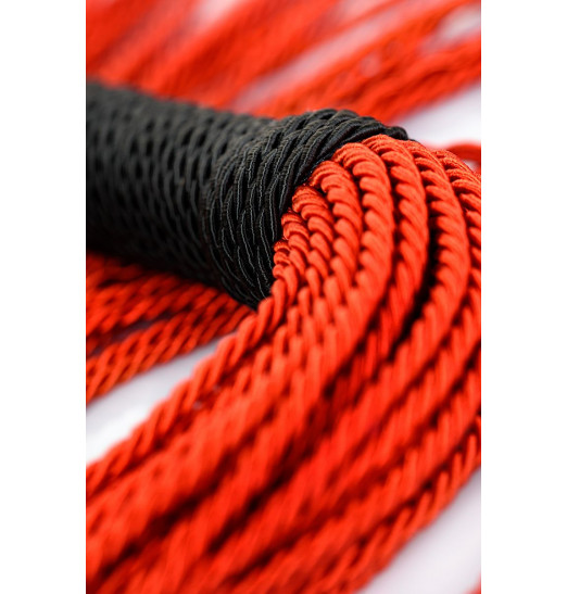 Красно-черный флоггер из веревки TOYFA Theatre - 48,5 см.