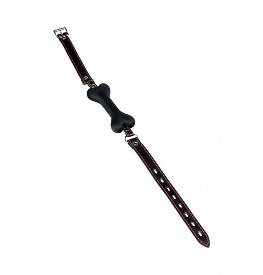 Черный кляп-трензельTOYFA Theatre в виде косточки