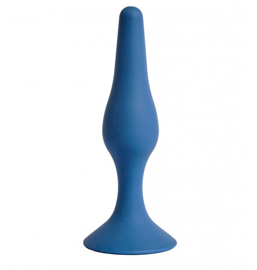 Синяя анальная пробка Gravity L - 12,5 см.