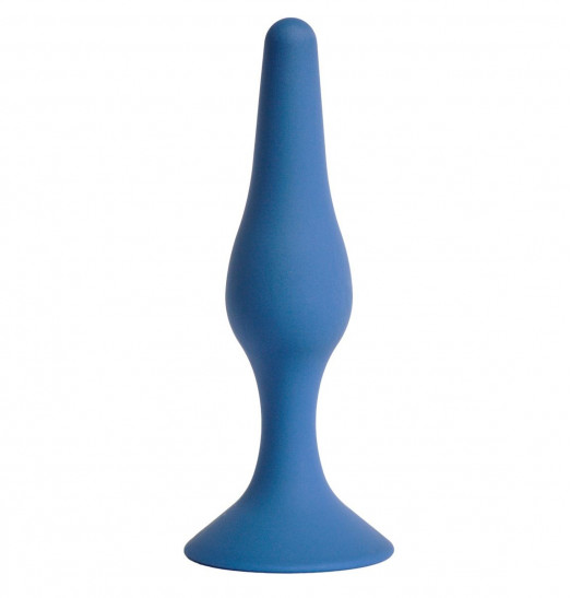 Синяя анальная пробка Gravity S - 10,5 см.