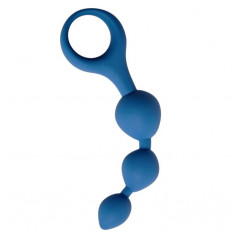Синие анальные шарики Moons - 13 см.