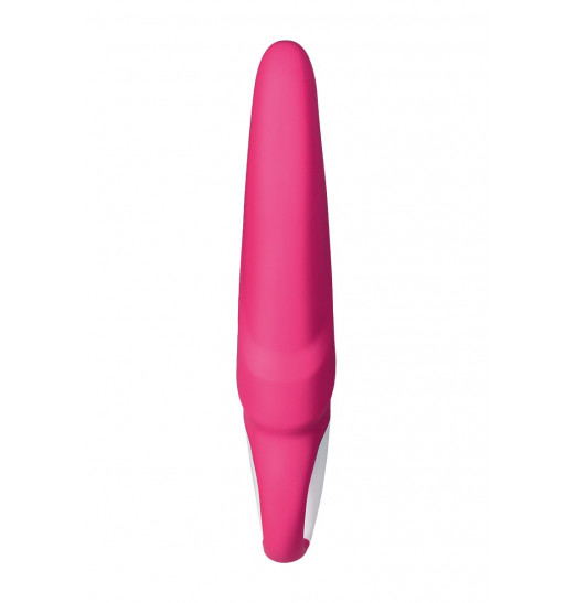 Ярко-розовый вибратор  Satisfyer Mr. Rabbit с клиторальным отростком - 22,1 см.