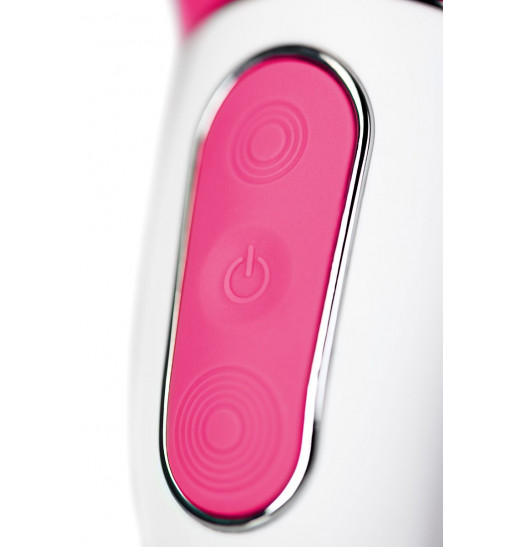 Ярко-розовый вибратор  Satisfyer Mr. Rabbit с клиторальным отростком - 22,1 см.