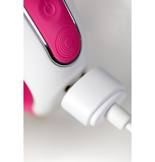 Ярко-розовый вибратор  Satisfyer Mr. Rabbit с клиторальным отростком - 22,1 см.