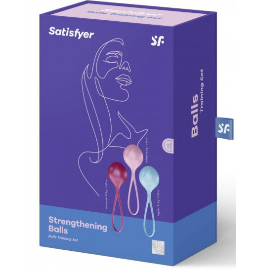 Набор из трёх вагинальных шариков Satisfyer Strengthening Balls Набор из трёх вагинальных шариков Satisfyer Strengthening Balls