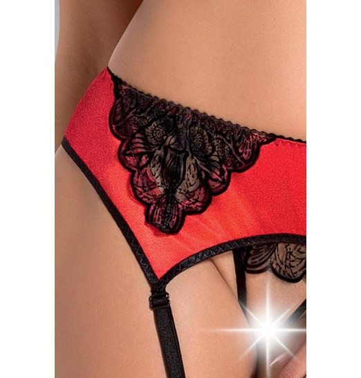 Чарующий комплект Lauren с открытым лифом и трусиками