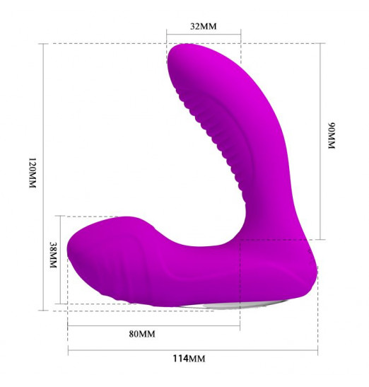 Лиловый массажер простаты Lillian с вибрацией и функцией нагрева Лиловый массажер простаты Lillian с вибрацией и функцией нагрева