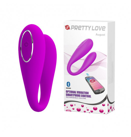 Лиловый вибратор для пар August с 12 режимами вибрации