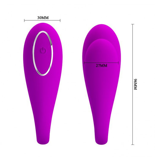 Лиловый вибратор для пар Algernon с пультом ДУ