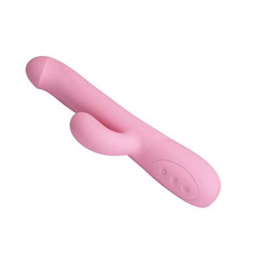 Розовый вибратор-ротатор Truman - 23,8 см.