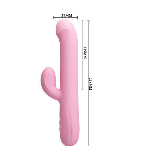 Розовый вибратор-ротатор Truman - 23,8 см.