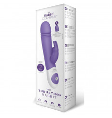 Фиолетовый вибратор с функцией толкания Thrusting Rabbit