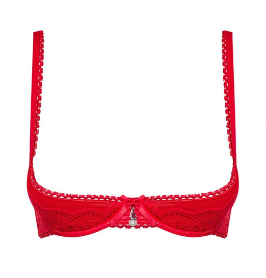 Возбуждающий бюстгальтер с открытыми чашечками Возбуждающий бюстгальтер с открытыми чашечками