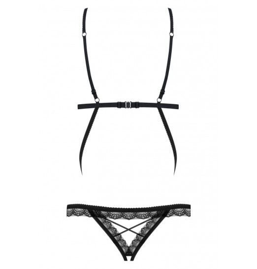 Эротичное боди со вставкой из кружева