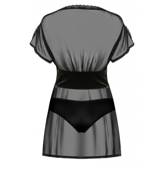 Прозрачная сорочка на шнуровке