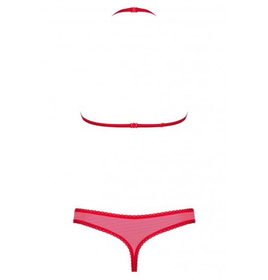 Полупрозрачный кружевной комплект белья