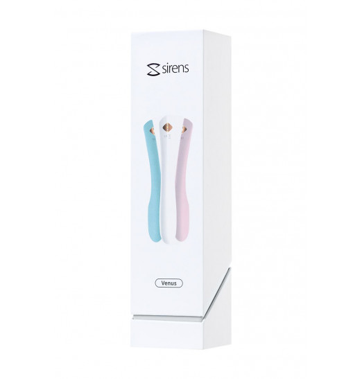 Белый гибкий водонепроницаемый вибратор Sirens Venus - 22 см.