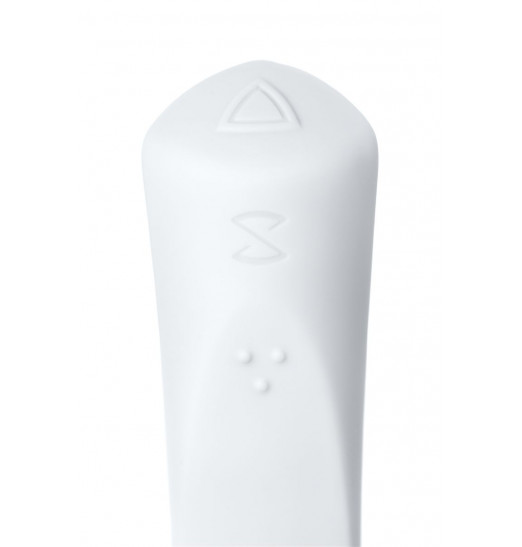 Белый гибкий водонепроницаемый вибратор Sirens Venus - 22 см.