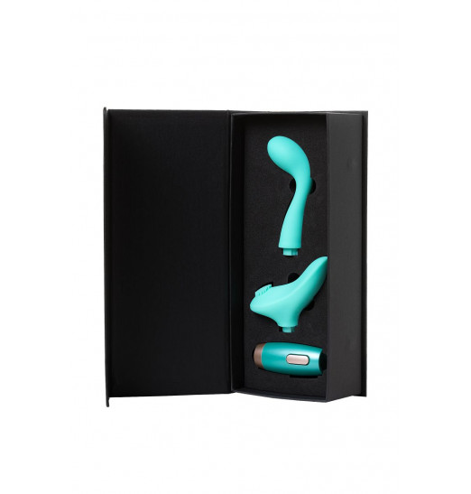 Нереалистичный вибратор Le Stelle PERKS SERIES EX-4 с 2 сменными насадками