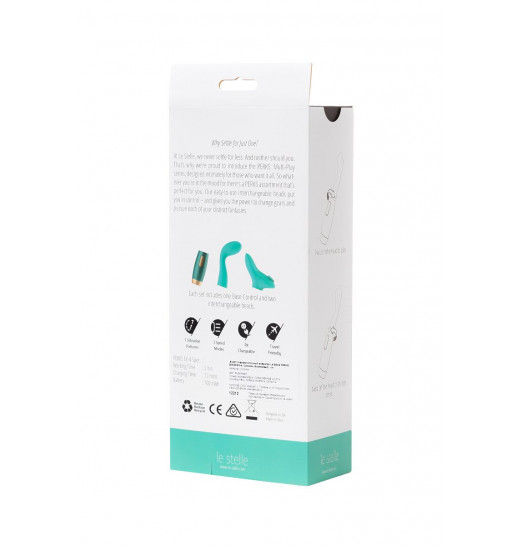 Нереалистичный вибратор Le Stelle PERKS SERIES EX-4 с 2 сменными насадками