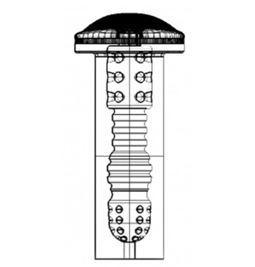 Телесный мастурбатор-ротик с эффектом смазки Deluxe Oral