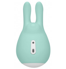 Зеленый клиторальный стимулятор Love Bunny с ушками - 9,5 см.