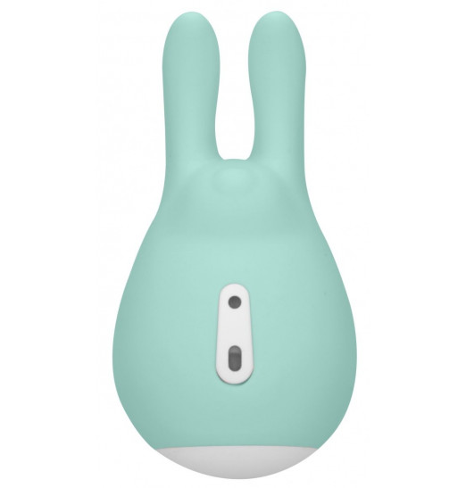 Зеленый клиторальный стимулятор Love Bunny с ушками - 9,5 см. Зеленый клиторальный стимулятор Love Bunny с ушками - 9,5 см.