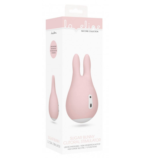 Розовый клиторальный стимулятор Sugar Bunny - 9,5 см.