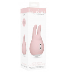 Розовый клиторальный стимулятор Love Bunny - 9,4 см.