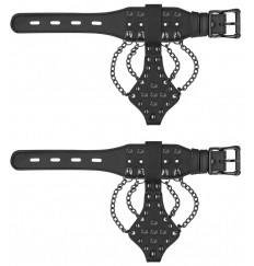 Черные браслеты с металлической фурнитурой