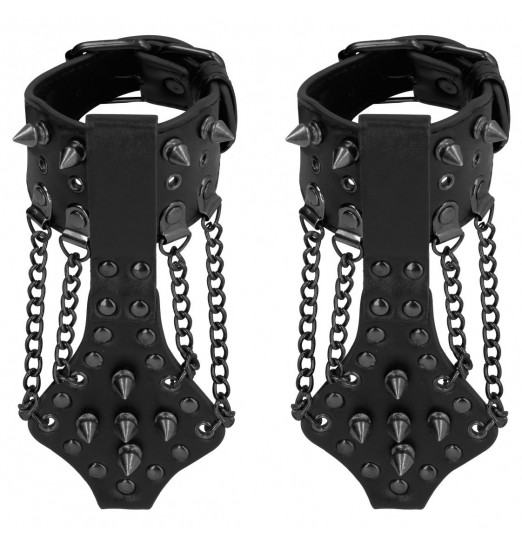 Черные браслеты с металлической фурнитурой