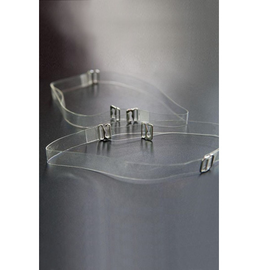 Силиконовые бретели с металлическим крючком шириной 10 мм - 2 шт.