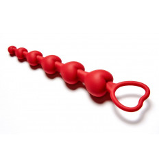 Бордовая анальная цепочка Love Beam - 19 см.