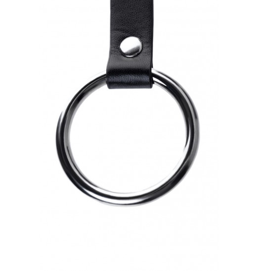 Серебристо-чёрные зажимы для сосков с кольцом для пениса TOYFA Metal