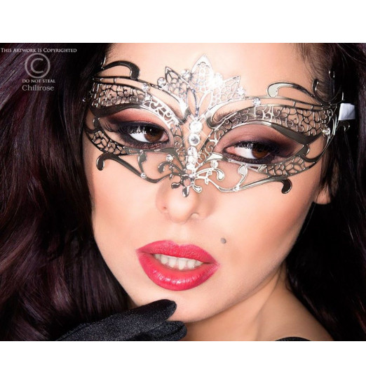 Фигурная серебристая маска Mysterious Mask Фигурная серебристая маска Mysterious Mask