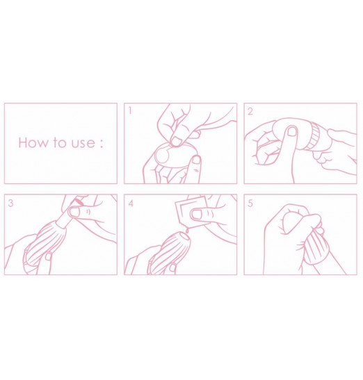 Набор из 6 розовых мастурбаторов Hedy