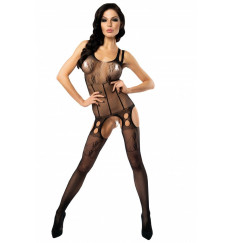 Ажурный комбинезон без рукавов с открытыми бёдрами