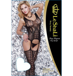 Эластичный кэтсьюит со сложным узором плетения