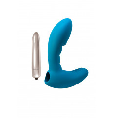 Голубой стимулятор простаты с вибрацией Wonder Touch Aqua